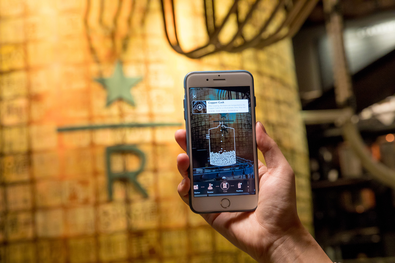 immersive digital experience of Starbucks Shanghai Roastery