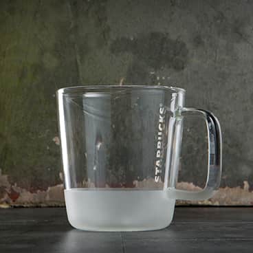 12oz White Frosted Glass Cup